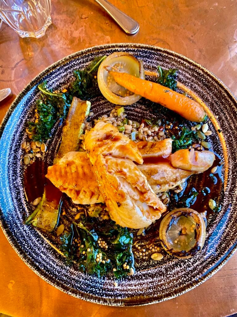 Fish dish at Kopar restaurant by Reykjavík’s old harbor